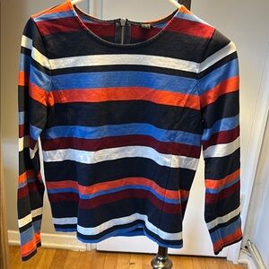 J. Crew Multicolor Striped Top